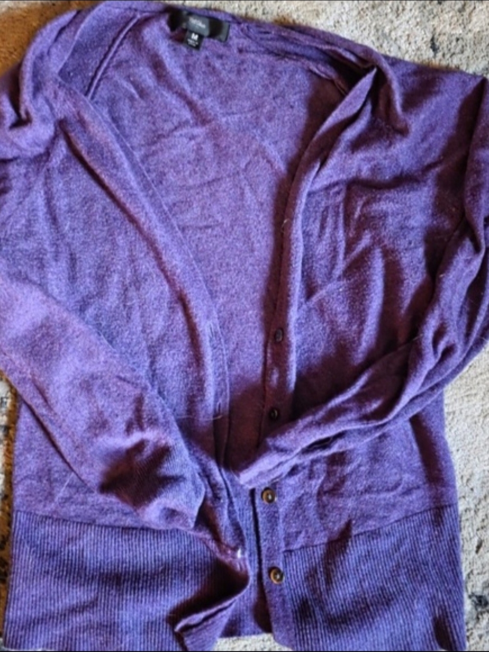 Mossimo Supply Co. Deep Purple Button-Front Cardigan